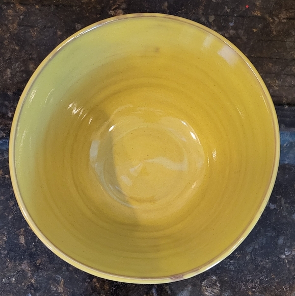 Hand Tossed High Sided Olive Green Seagrove, NC Bowl - Picture 6 of 16